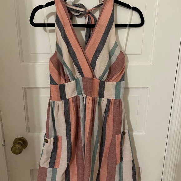 Pastel Striped Halter Sundress American Eagle - Picture 4 of 7